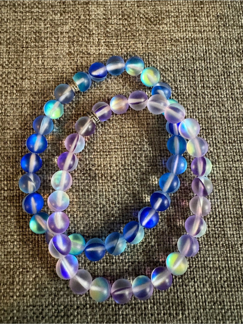 Nogu large Beaded Bracelet Set Blue & Purple